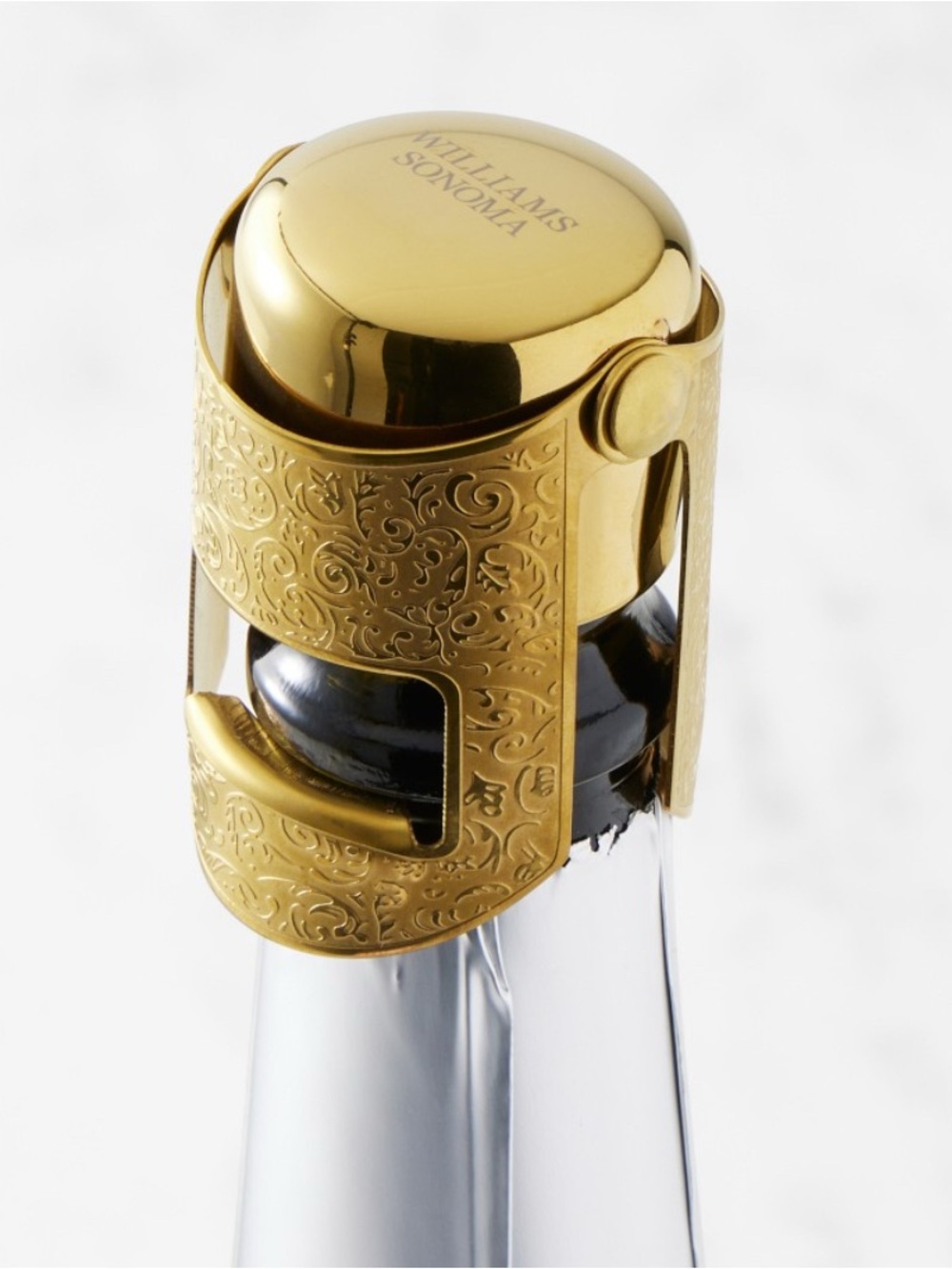 Williams Sonoma Gold Decorative Champagne Bottle Stopper